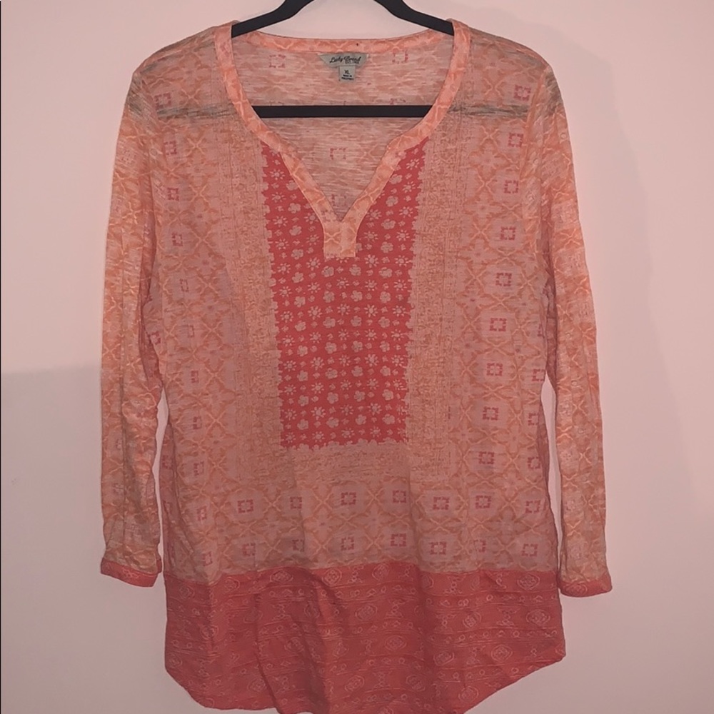 Orange tunic shirt
